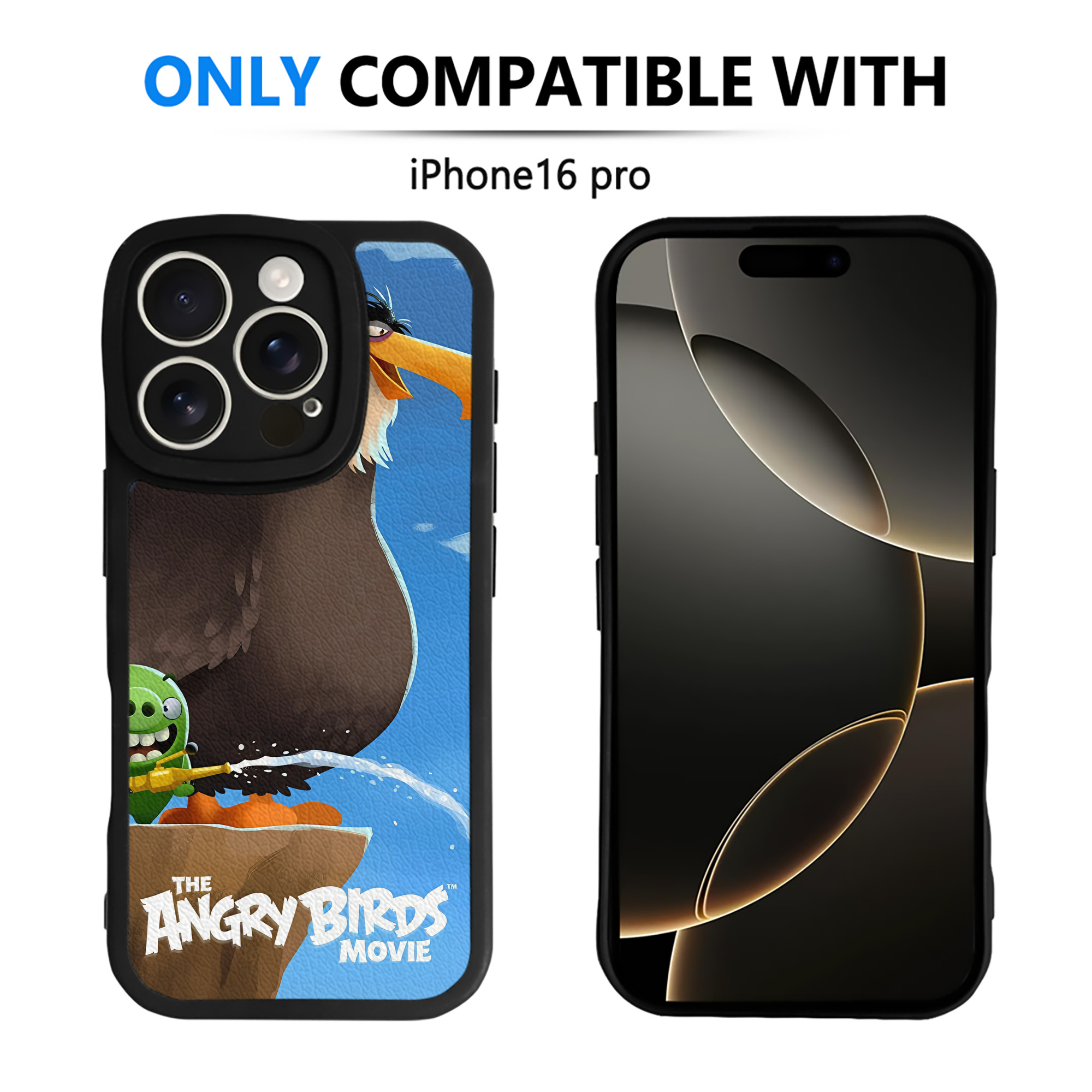 （画像用） Angry Birds アングリーバード 【iPhone 16シリーズ対応】シリコンスマホケース（レザー調） 材質：シリコン
